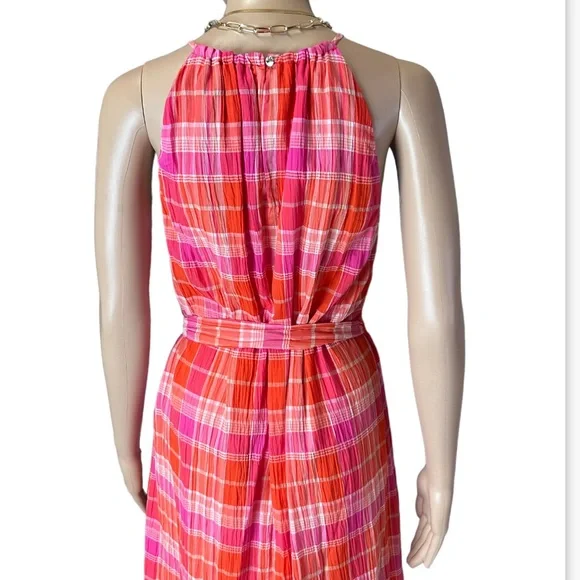 NWT Tommy Hilfiget Bayfront Plaid Belted Midi Dress Sz 12 - Picture 11 of 15